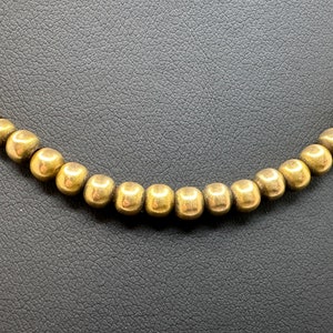 Vintage Tested 17k Gold Necklace w/ Graduated 2.9mm - 4.8mm 15K Gold Beads image 3