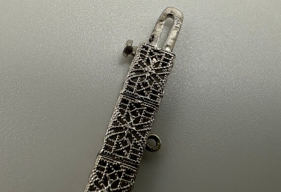 Beautiful Antique Art Deco 14k White Gold Diamond… - image 4