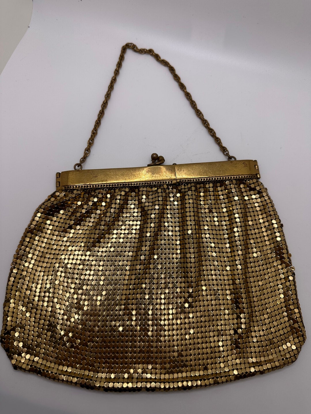 Vintage Whiting & Davis Gold Metallic Evening Mesh Bag Purse - Etsy