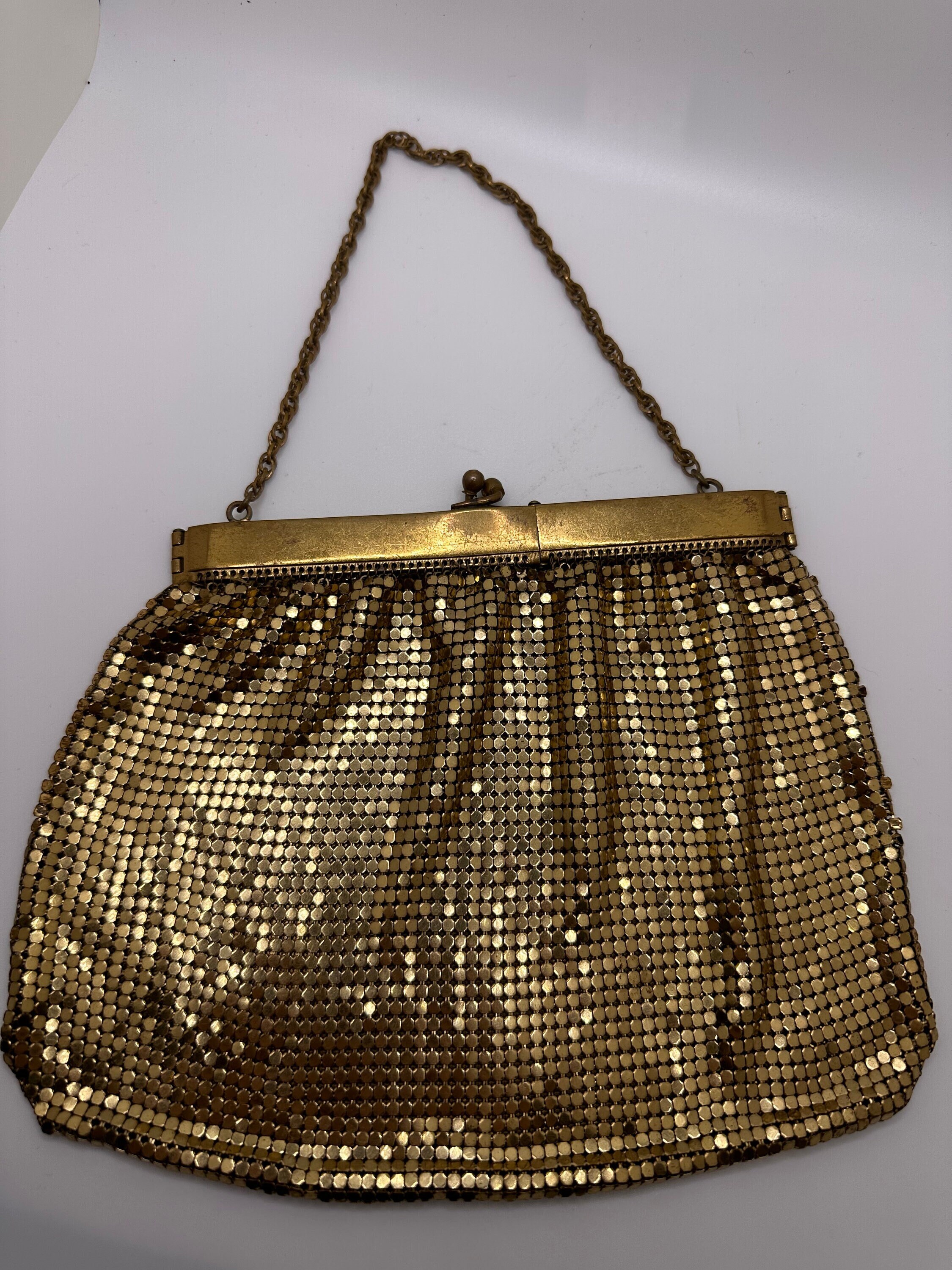 Vintage Whiting & Davis Gold Metallic Evening Mesh Bag Purse - Etsy