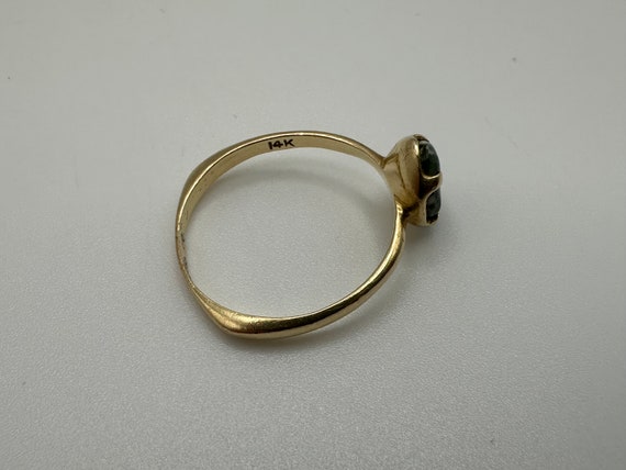 Beautiful and Unique Vintage 14k Yellow Gold Gree… - image 5