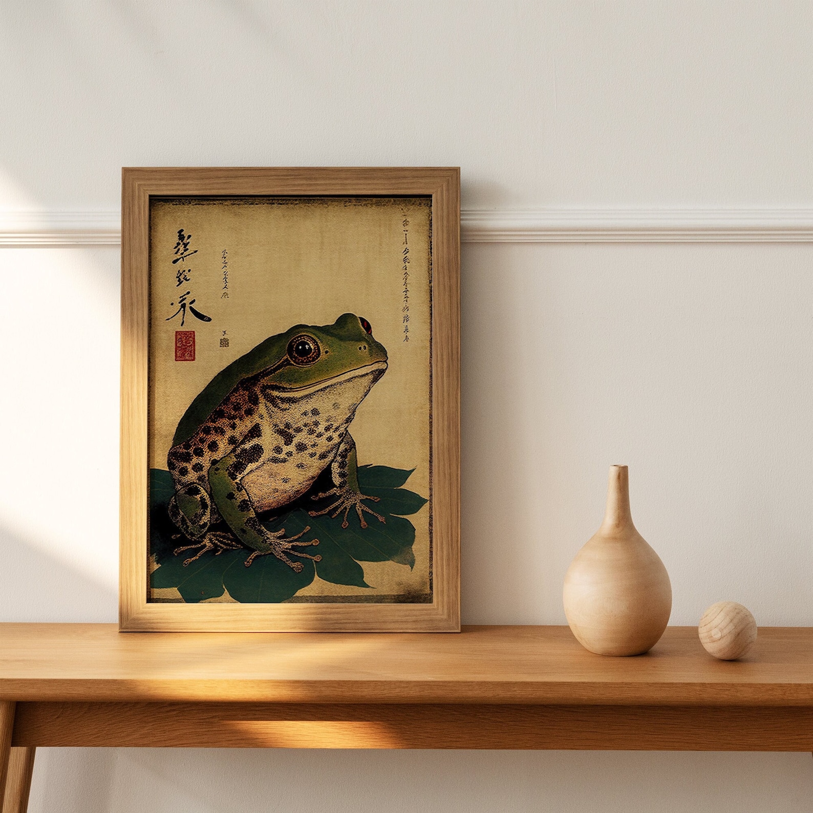 Cute Japanese Frog Print, Japanese Frog Poster, Ukiyo-e Wall Art ...