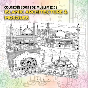 Islamic Coloring Book | Mosques & Architecture for Muslim Kids | Ramadan Printable Activity