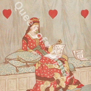 Download digital de imagem de cartão postal vintage de dia dos namorados, coisas efêmeras