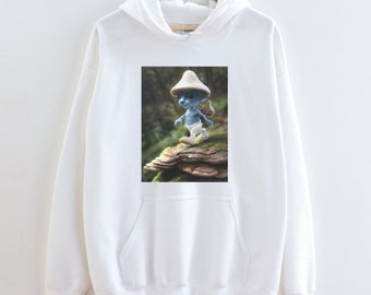 Smurf Cat Realistic Cat Mushroom T-Shirt