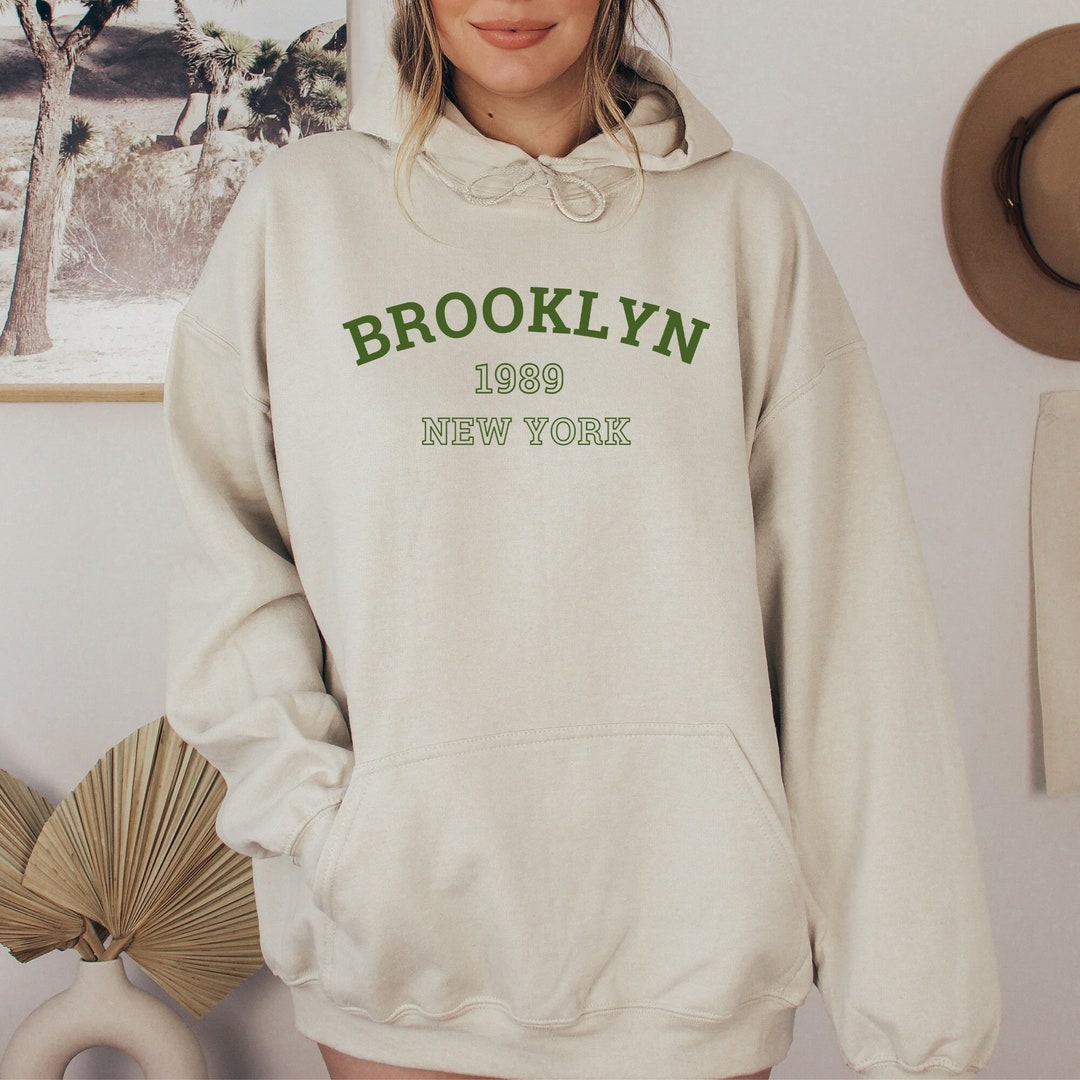 Brooklyn New York Hoodie Oversized Hoodie Brooklyn Sweater Etsy