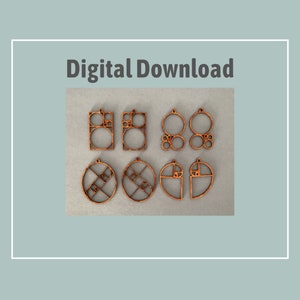 Oorbel svg-bestand voor lasergesneden bestand voor lederen oorbel gesneden bestanden voor sieraden