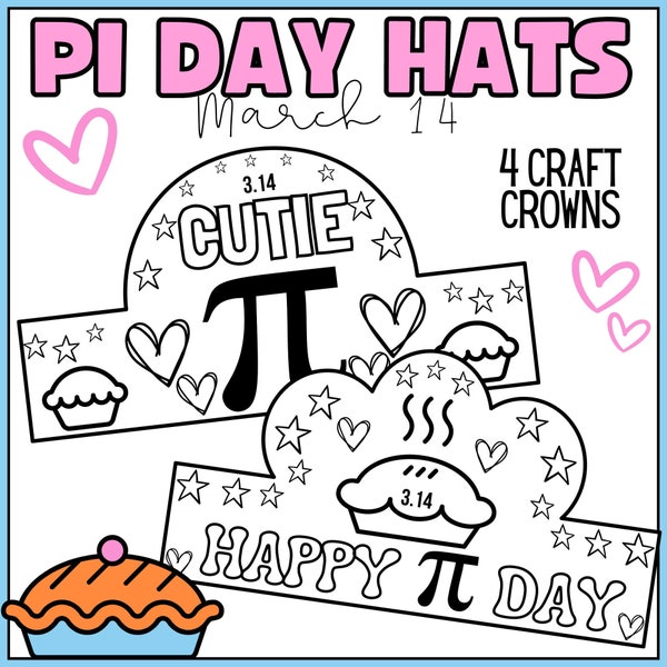 PI DAY Hat Crowns Headband Craft- March 14 - Cutie Pie!