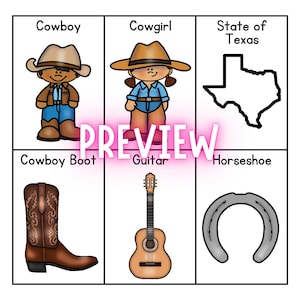 Texas BINGO Game -western, Rodeo, Cowboy, Symbols, Go Texan Day- Class ...