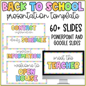 Ritorno a scuola - Incontra l'insegnante - Open House - Serata informativa per i genitori - Modello di presentazione PowerPoint e Google Slides