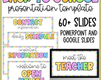 Rentrée scolaire - Rencontrez l'enseignant - Portes ouvertes - Soirée d'information pour les parents - Modèle de présentation PowerPoint et Google Slides