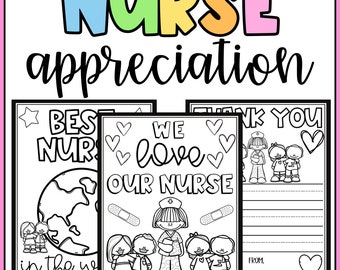 School Nurse Appreciation Day- Thank You Coloring Pages and Writing - May 6-12