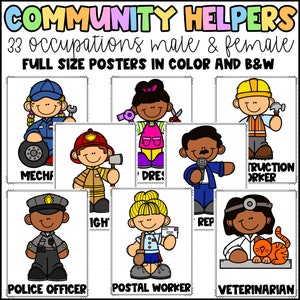 Posters voor gemeenschapshelpers - Beroepen in onze gemeenschap