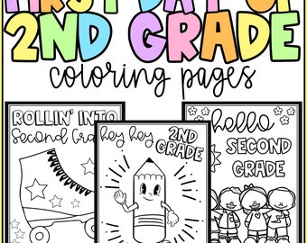 Hello Second Grade Coloring Pages - First Day of 2nd Grade Easy Activity