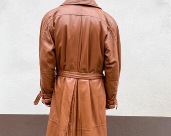 Vintage Leather Coat, Casa Veneta, Biker Coat, Brown Leather Coat 