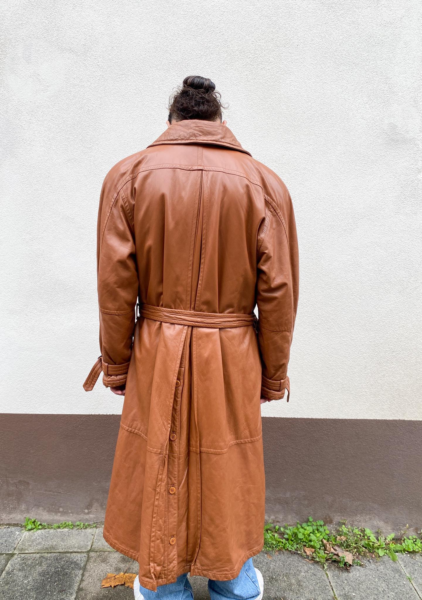 Vintage Leather Coat, Casa Veneta, Biker Coat, Brown Leather Coat 