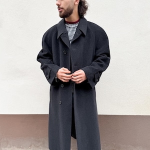 Vintage Coat, Christian Dior, Dior Coat, Men&#39;s Coat, Black Christian Dior Coat, Black Coat, Vintage Christian Dior,