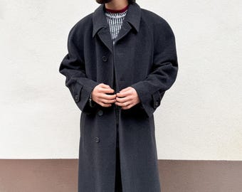 Vintage Coat, Christian Dior, Dior Coat, Men&#39;s Coat, Black Christian Dior Coat, Black Coat, Vintage Christian Dior,