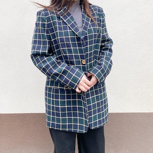 Vintage Blazer, Woolmark, Ladies Blazer, Retro Blazer, Funkt Blazer, Checked Blazer, Vintage, 80s, 90s, Blazer