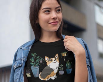 Tricolor Corgi Shirt, Women Men, Funny Dog Lover Gift, Cute Pembroke Corgi T-shirt, Pet Lover Tshirt, Tri Color Tee, Corgi Mom Dad