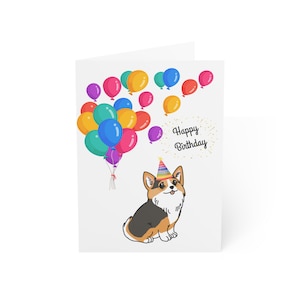 Carte d'anniversaire de corgi, carte d'anniversaire de chien mignon, carte de corgi drôle, carte d'anniversaire de genre neutre, carte d'anniversaire drôle, carte d'anniversaire