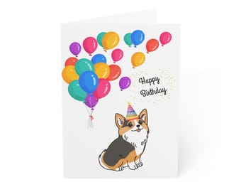 Corgi birthday card, cute dog birthday card, funny corgi card, gender neutral birthday card, funny birthday card, birthday card