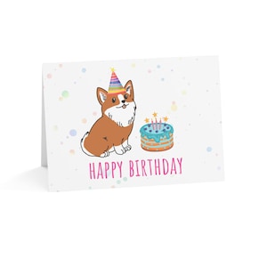 Carte d'anniversaire de corgi, carte d'anniversaire de chien mignon, carte de corgi drôle, carte d'anniversaire de genre neutre, carte d'anniversaire drôle, carte d'anniversaire