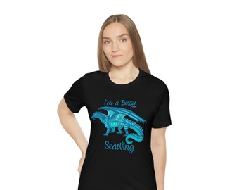 Wings of Fire Unisex Jersey Short Sleeve t-shirt, Bossy Seawing, I'm a Bossy Seawing, Tsunami, WOF Lover, Dragon Tribes For Dragon Lovers