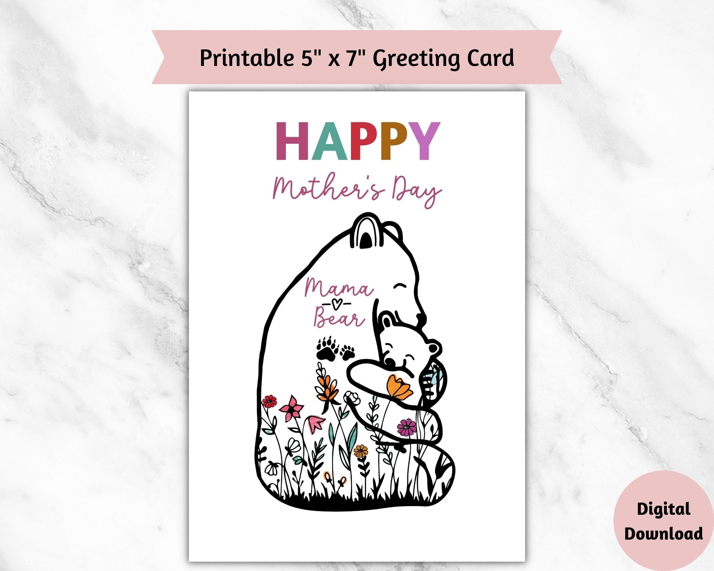 Printable Mothers Day Greeting Card, Mother's Day Greeting Card ...