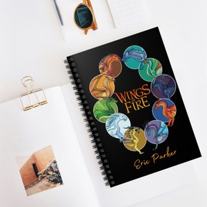 Personalized Wings of Fire All Dragons Spiral ruled notebook, Glory, Tsunami, Peril, Clay, Starflight, Sunny, Winter, Sundew,Cricket,WOF Fan