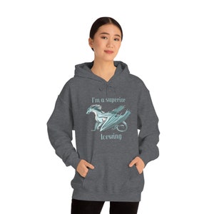 Wings of Fire Heavy Blend Hooded Sweatshirt, Superior Icewing, Frost, I&#39;m a Superior Icewing, WOF Lover, Dragon Tribes For Dragon Lovers