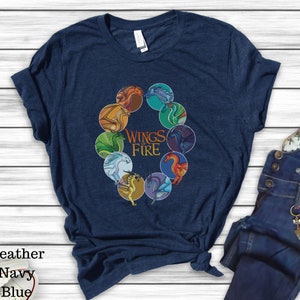 Wings of Fire All Dragons Together, Glory, Tsunami, Peril, Clay, Starflight, Sunny, Winter, Sundew, Cricket, WOF t-shirt, Dragon Fan shirt