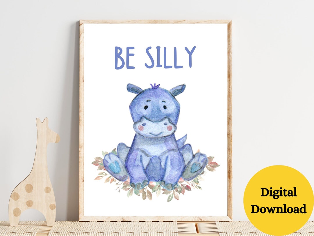 Printable Nursery Poster, Safari Print, Nursery Printable, Neutral