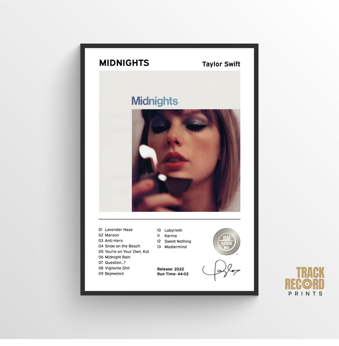 Taylor Swift Midnights Album Cover Poster Print Etsy UK