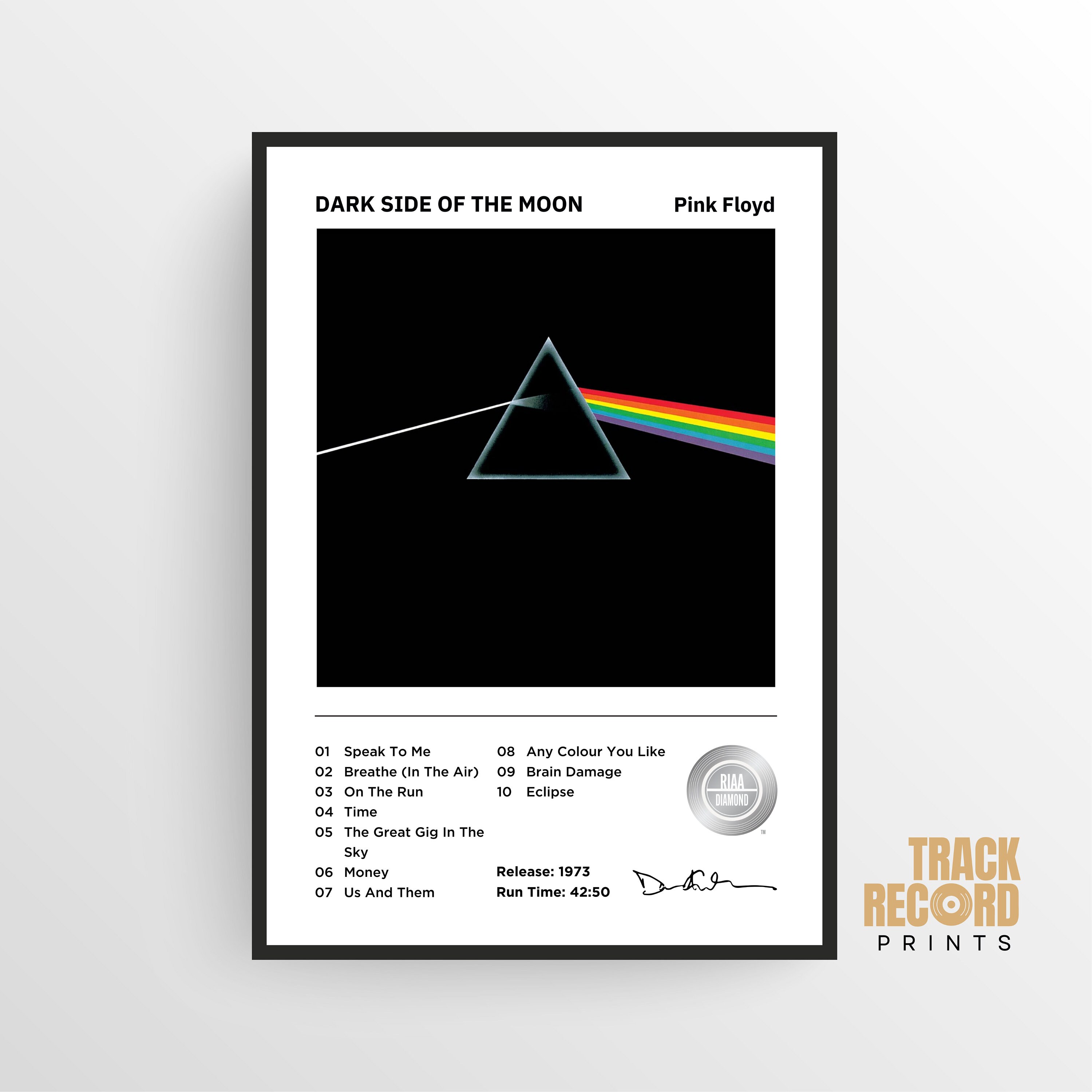 Pink Floyd Poster, The Dark Side of the Moon, art print by Posterography