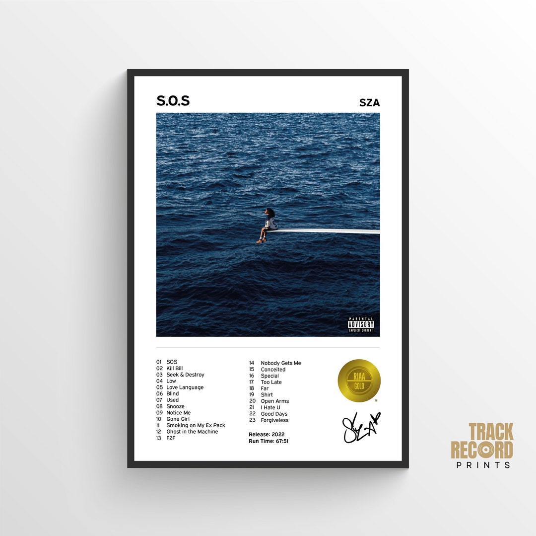 SZA S.O.S Album Cover Poster Print High-quality Art Kill Bill Music