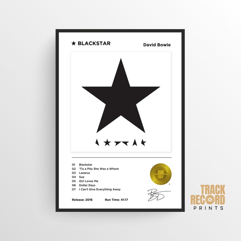 BLACKSTAR David Bowie Album Cover Poster Print High quality Art Art blackstar-david-bowie-album-cover-poster-print-high-quality-art-art
