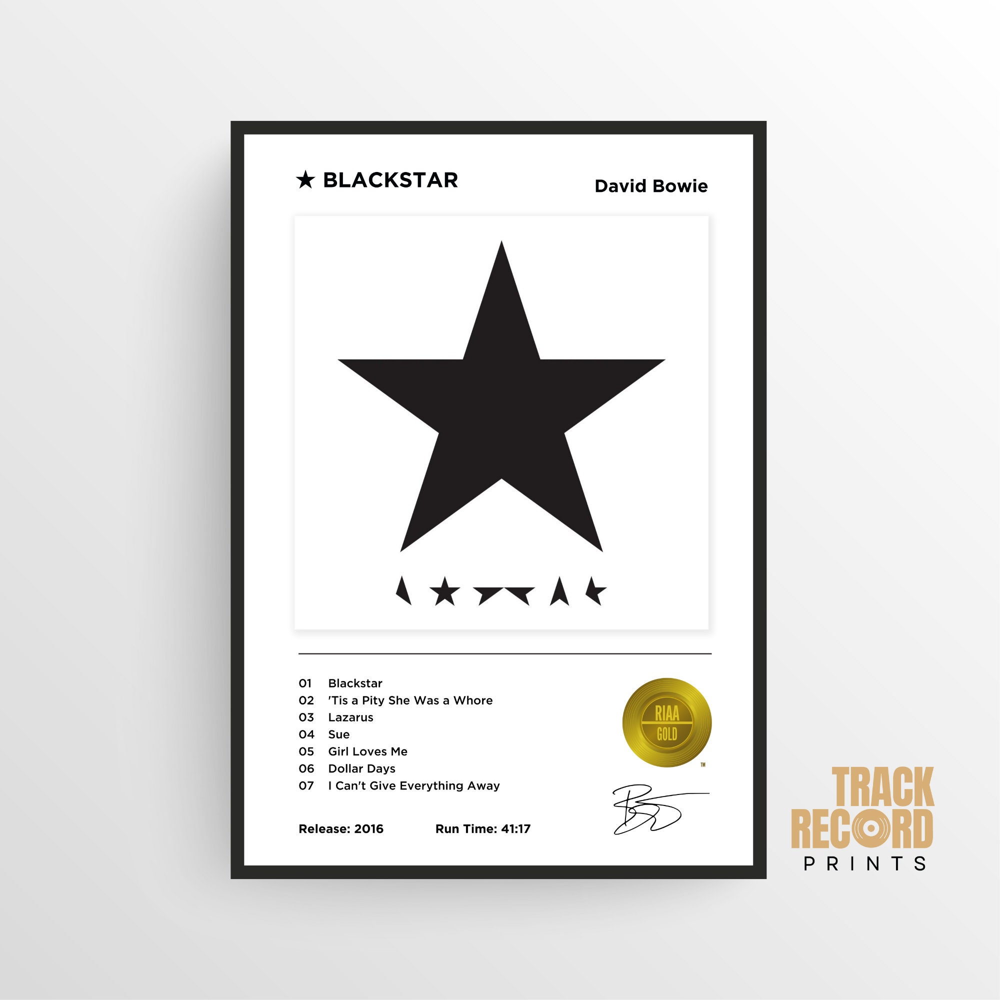 Maxi Poster 61x91.5 Cm Stampa In Cornice David Bowie - Blackstar ...