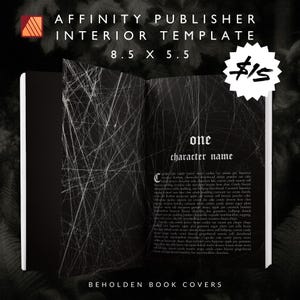 Modello di editore Gothic Affinity / Modello di interno del libro stampato / Formato di taglio 8,5 x 5,5