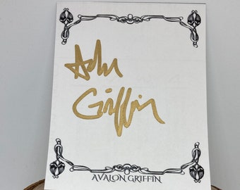 Signed bookplate by author Avalon Griffin