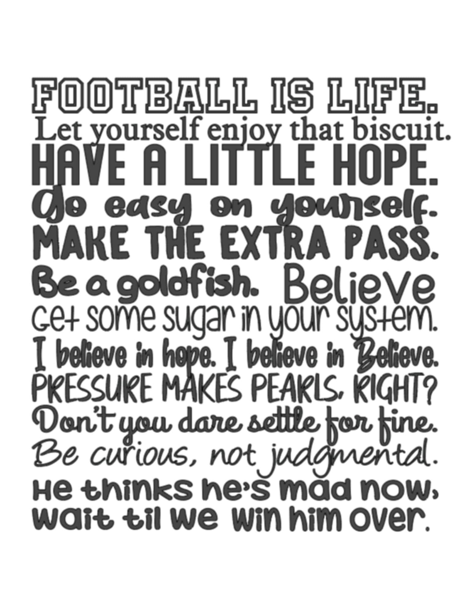 Ted Lasso quotes, soccer, football, tv quotes (Und) sold by NAVET