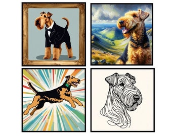 Airedale Terrier Downloadable Art, printable