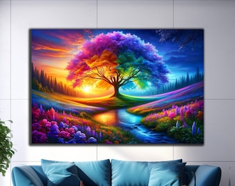 Tempered Glass Wall Art | Tree of Life Glass | Special Design Glass Decor | Tree of Life Decor| Large Wall Art | Wall Hangings | Home Decor