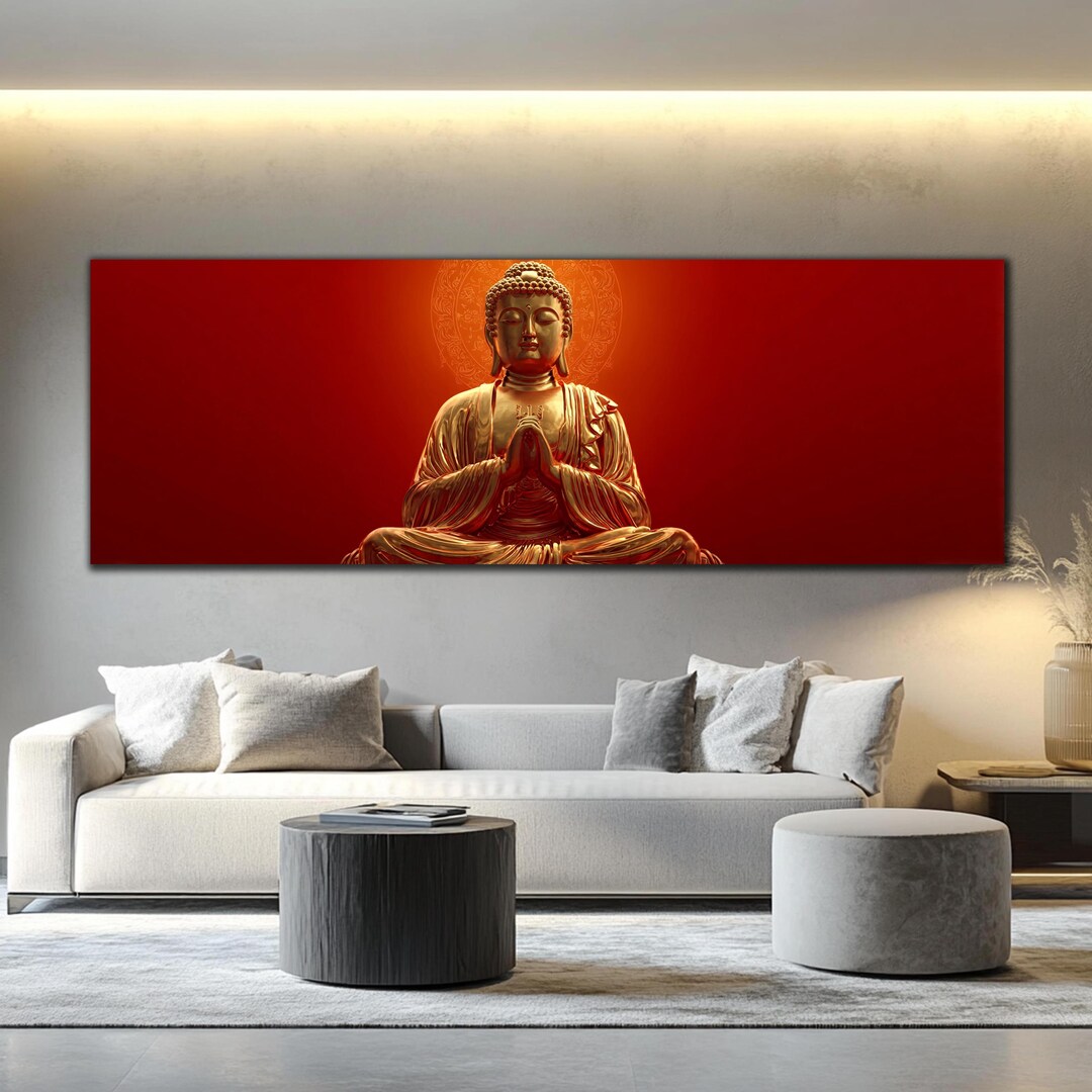 Buddha Glass Wall Art- Buddhist Wall Decor- Asia Glass Decor-abstract ...