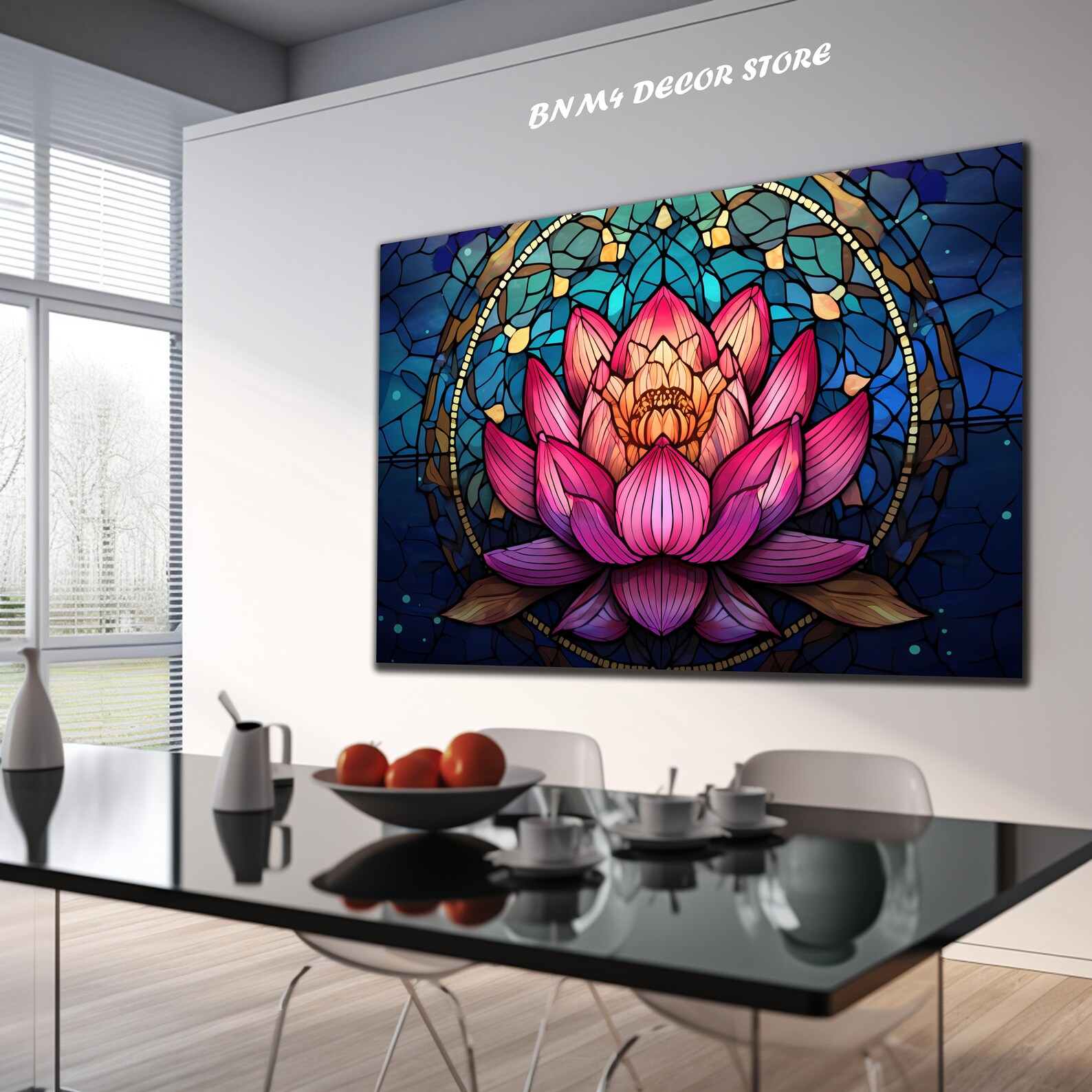 Tempered Glass Lotus Wall Art Pink Lotus Wall Decor Wall - Etsy