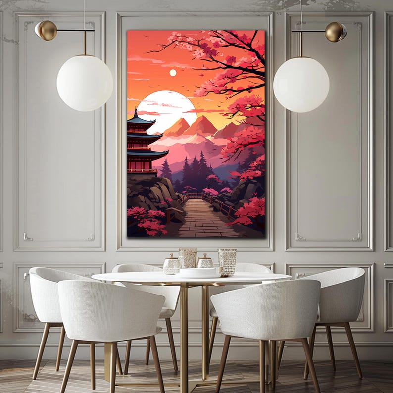 Tempered Glass Sakura Wall Art Japanese Cherry Blossom Glass Extra