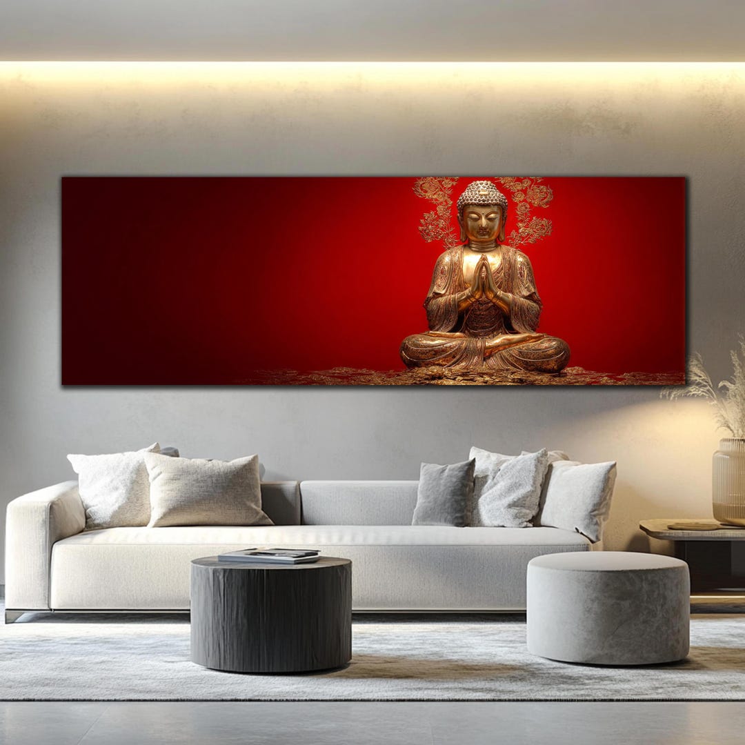 Buddha Glass Wall Art- Buddhist Wall Decor- Chinese Glass Decor ...