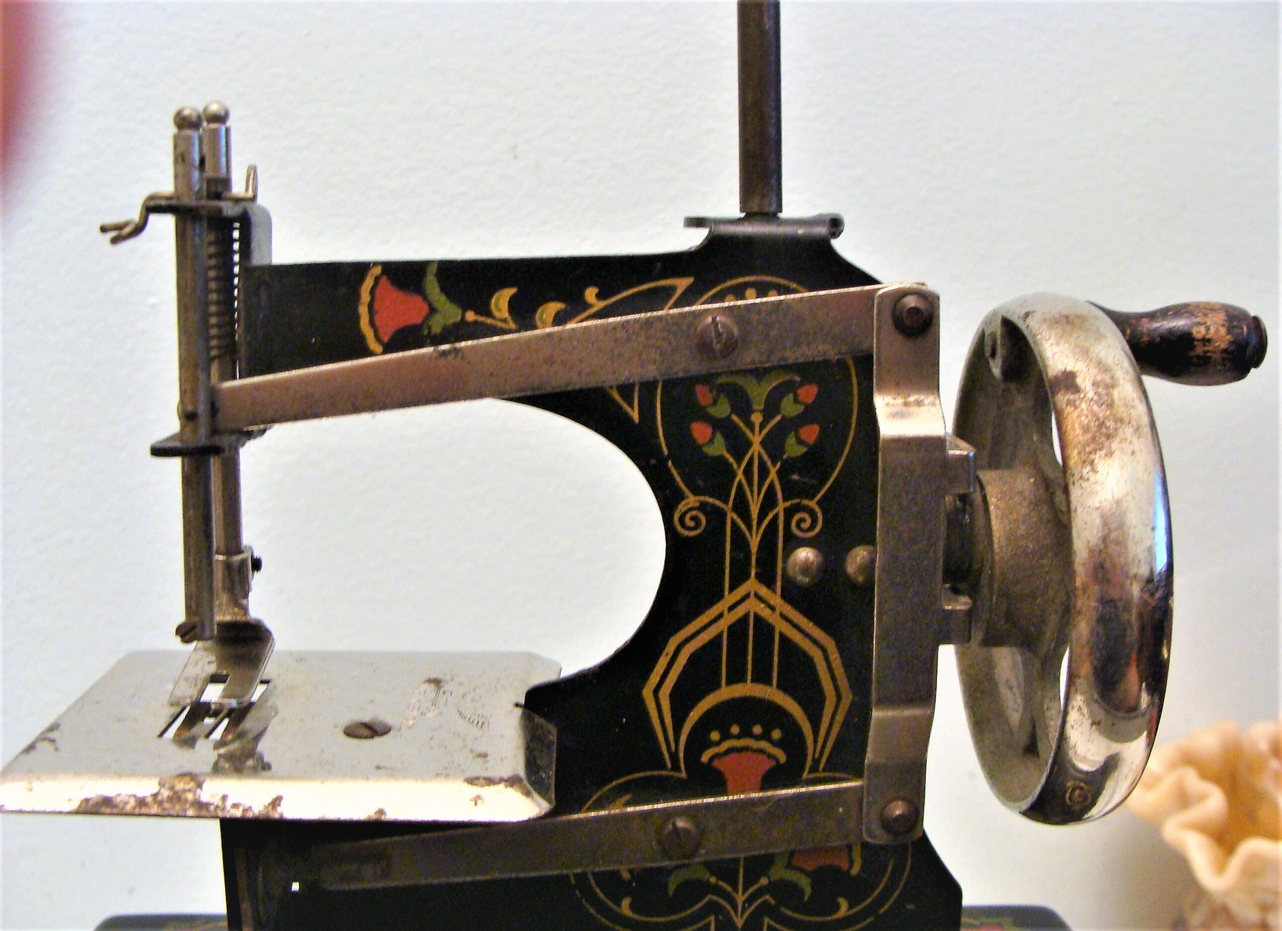 Antique Miniature Metal Hand Crank Toy Sewing Machine Germany Etsy