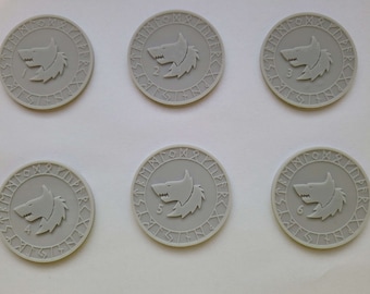 Space Wolves Objective Markers Numbered 1-6. 40mm STL