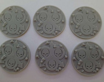 Plague God Objective Markers 1-6 40mm STL